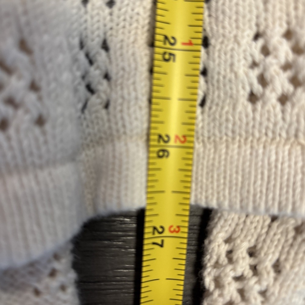 CJ Banks Women's Open Front Cardigan Sweater Cable-Knit Size 3X Ivory - Picture 7 of 7